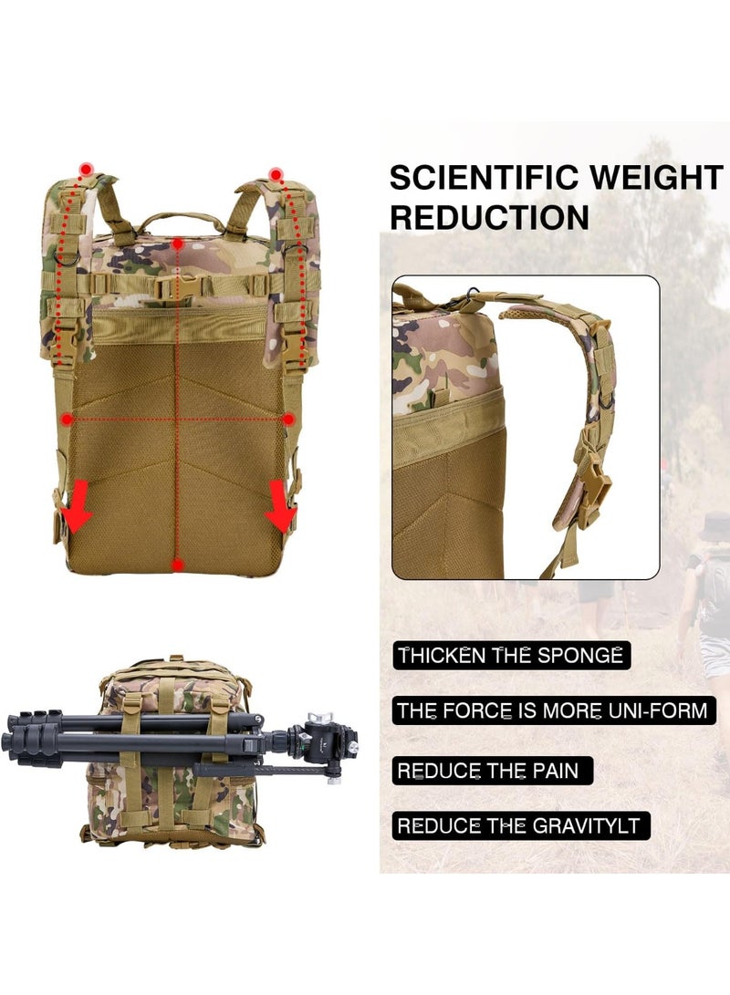 30L Camo Tactical Backpack,Picnic Backpack,1000D Nylon Waterproof Hiking Bag Outdoor Hunting Climbing Camping - Image 4